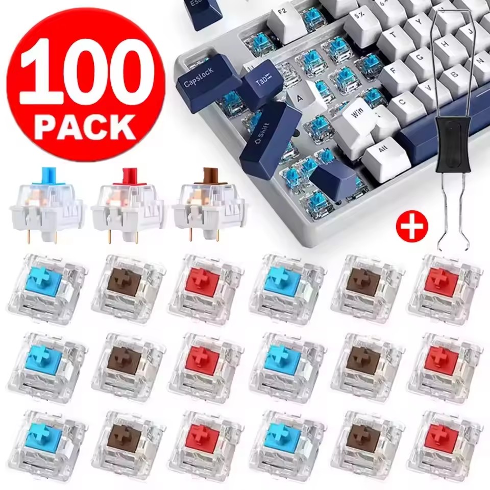Mechanical Keyboard - 10-30Pcs 3 Pin Blue Red Brown