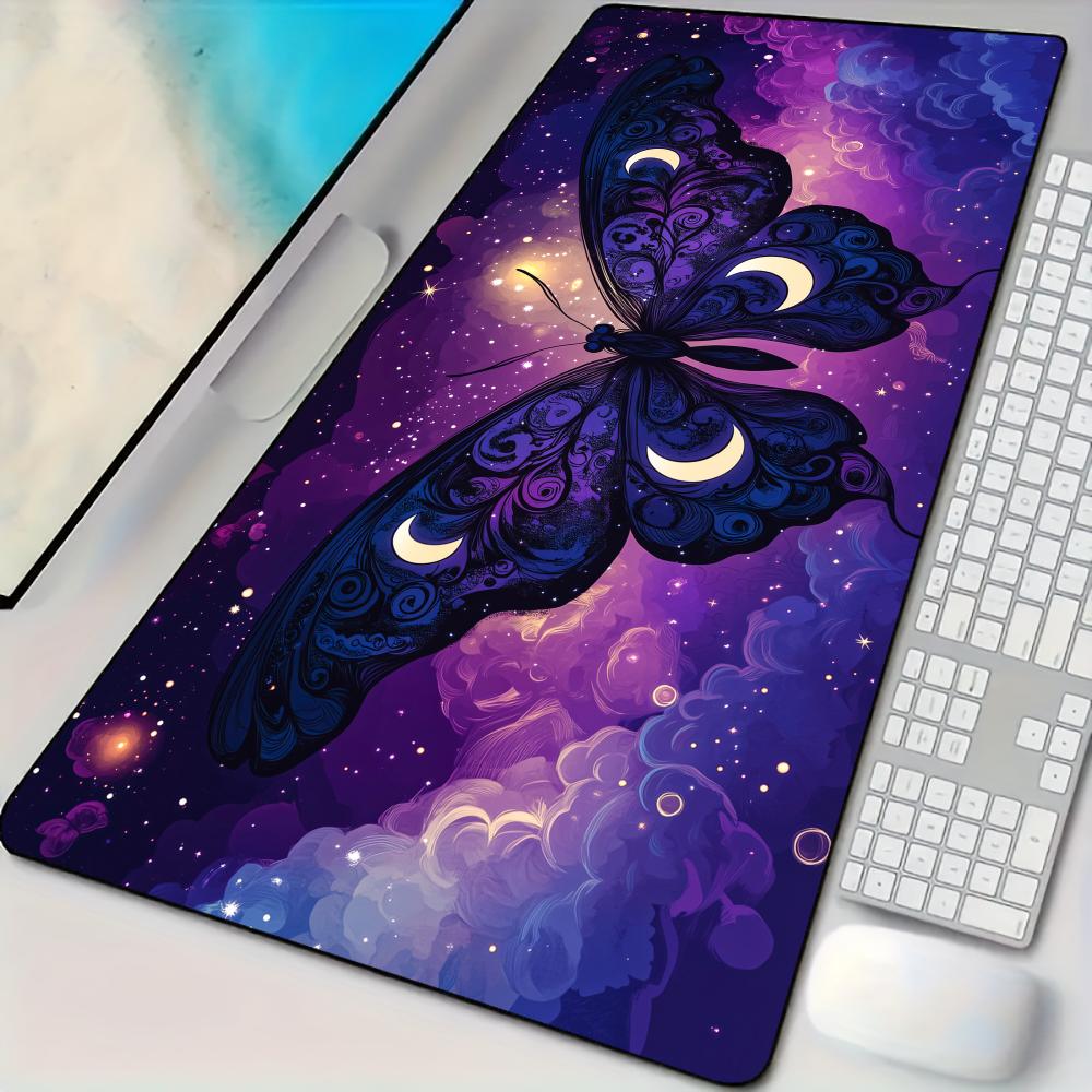 Pc Gaming Lounge - Elegant Night Butterfly Mouse Pad Desk