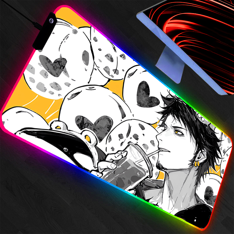 One Piece Large Mouse Pad RGB  - Pc Gaming White review and price