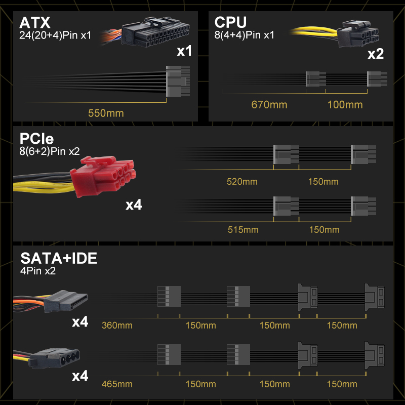 ATX 750W Gold PSU 750w Compute - Pc Unit For Gaming review and price