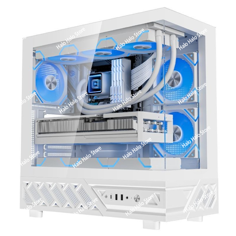 White Seaview ATX PC Case Temp - Pc Gaming White review and price