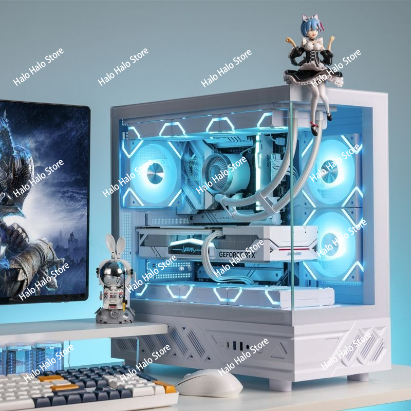 White Seaview ATX PC Case Temp - Pc Gaming White review and price
