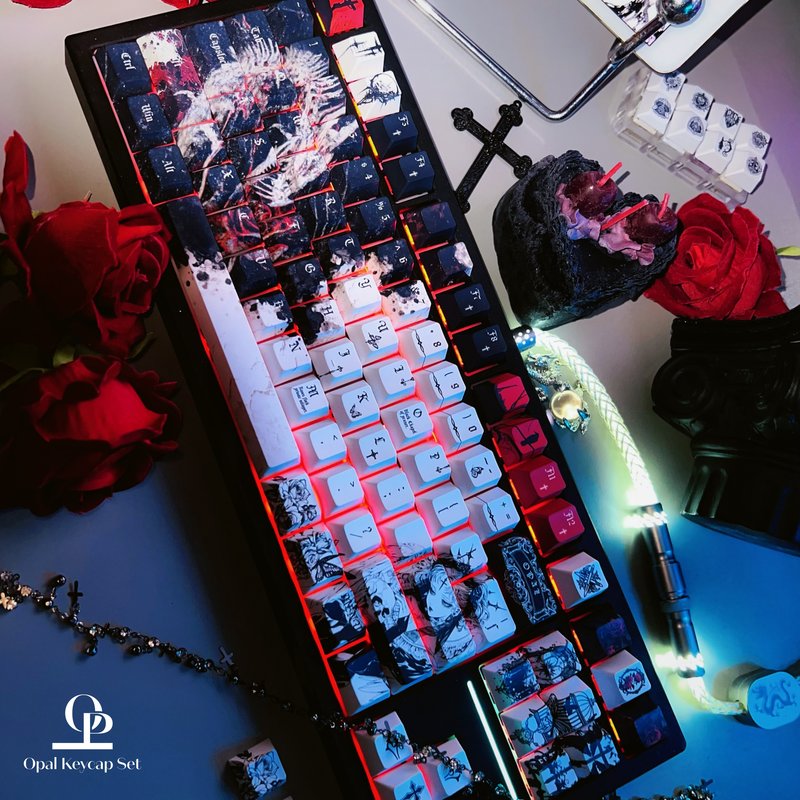 Black White Theme Keycap PBT F - Pc Gaming White review and price