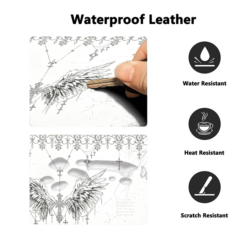 Leather Mousepad Black White A - Pc Gaming White review and price